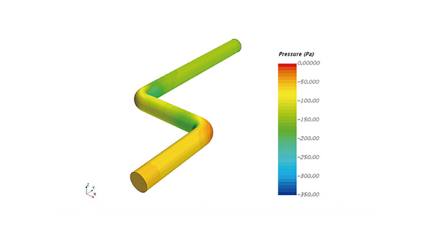 덕트 내 유체 이동 시뮬레이션
